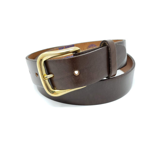 1¼” Oil Tan Formed Edge Solid Leather Belt