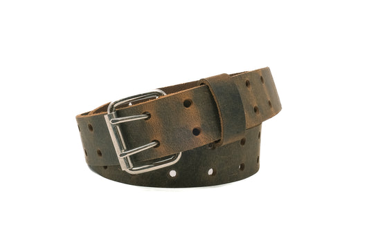 1½" 2 Hole Buffalo Full Grain Leather Belt